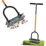 Gaino Manual Lawn Aerator Tool With 15 Spikes, 32"-35" Black & Orange. Fixed Price $56.62.