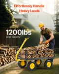 1200 Lbs Steel Garden Cart, Mesh Removable Sides 180 Rotating Handle 998. Fixed Price $203.49.