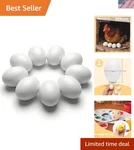 Elegant 9 Pcs Wooden Eggs Set - Ideal For Toddler Sensory Play & Home Decor. Fixed Price $13.29.