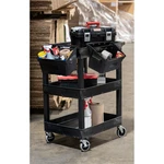 Luxor 24 18 Plastic Utility Tub Cart W/ Two Bins SEC111-B-OUTRIG. Fixed Price $242.06.