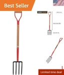 Professional Grade Truper Spading Fork 30-INCH, 4-TINE Steel Design. Fixed Price $76.92.