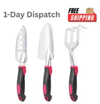 Mecheer 3 Pack Heavy Duty Garden Tools Set Aluminum Alloy Trowel Rake Red. Fixed Price $16.55.