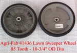 Set Of 2 41436 Craftsman Agri-fab Tow-behind Lawn Sweeper Wheel 85 Teeth Tooth. Fixed Price $49.95.