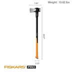 Fiskars 36" 8LB Splitting Maul Lumberjack Pro Ideal For Hard To Rounds. Fixed Price $95.00.