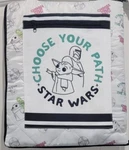 Star Wars Mandalorian Picnic Blanket Tote Choose Your Path Grogu 72" X 60". Fixed Price $34.99.