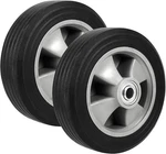 2 Pack 10 Solid Rubber Replacement Wheels, Flat Inch, Black +grey. Fixed Price $35.09.