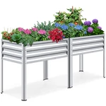 King Bird Raised Garden Bed Legs Galvanized Large Elevated Planter For Backyard. Fixed Price $141.94.