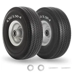 Gicool 4.10/3.50-4" Flat Free Tire And Wheel, Solid With 10", Black. Fixed Price $46.87.