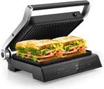 Panini Press Sandwich Maker, 1200W 4 Slice Toaster, Removable Drip Tray. Fixed Price $135.73.
