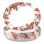 Grencian 50PC Fall Oval Paper Plates 10"X12" Disposable Heavy Duty Maple Leaf. Fixed Price $28.98.