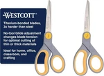Westcott 8" Titanium Bonded Scissors, Adjustable Glide & Soft Handle, 2-PACK, Fo. Fixed Price $13.46.