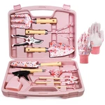 Grenebo 12-PIECE Womens Gardening Tools Gift Set, Rust-proof & Pink. Fixed Price $49.62.