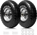 Storystore 2-PACK 4.10/3.50-4 Tire And Inch Solid Rubber Wheels. Fixed Price $53.49.