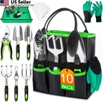 Wowbox Tools Set - 10 Pcs, Heavy Duty Gardening Hand Black Grey. Fixed Price $30.66.