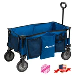 Collapsible Outdoor Utility Cart Wagon Garden Beach Heavy Duty Height 27" Blue. Fixed Price $97.67.