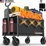 Yozoia Wagons Carts Foldable, Lightweight Portable Utility 100L, Black. Fixed Price $60.66.