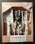Essentials 4 Piece Aluminum White Floral Garden Tool Set Bonus Gloves Gift. Fixed Price $12.00.