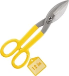 Dowell 12 Tin Snips Metal Cutters With Flat Blade, Comfortable Yellow.... Fixed Price $21.32.