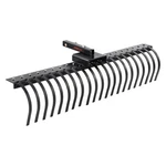 Vevor Tow Behind Landscape Rake 60" Lawn Dethatcher With 21 Steel Tines. Fixed Price $199.99.