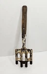 Vintage 4-TINE Garden Cultivator Fork Wood Handle Rusty Display Farm. Fixed Price $12.99.