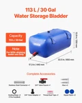 Vevor 30 Gallon Water Storage Bladder, Collapsible Pvc Tank For Rv Truck. Fixed Price $31.99.