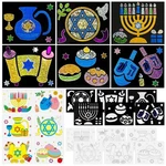 Cinrobiye 24 Set Hanukkah Foil Art Craft Diy Chanukah Painting Kit Paper .... Fixed Price $27.69.