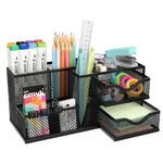 Reeplan Mesh Desk Organizer, Pen With 2 Drawers And 5 Black. Fixed Price $21.99.