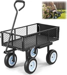 Vevor 500LB Steel Garden Cart W Seat, Tool Tray, Flat Free Tires. Fixed Price $137.17.