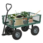 Garden Cart Heavy Duty 500 Lb Capacity Utility Wagon Dark Green Fdw Streel Sides. Fixed Price $154.99.