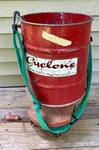 Vintage Cyclone Seeder Red W/ Strap Hand-held Spreader Urbana, Indiana. Fixed Price $89.95.