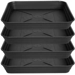 Feyvdzv 4 Pack Square Plant Saucer Tray 12 Inch, Heavy Duty Plastic Sau.... Fixed Price $31.47.
