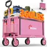 Yacona 1 Wagons Carts Foldable, 360LBS Lightweight With All Terrain. Fixed Price $88.99.