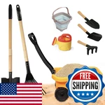 Pomiku Todders Gardening Set With Wagon, Kids Shovel For Digging, Rake, Wheelbar. Fixed Price $64.70.