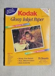 Kodak Glossy Inkjet Paper 75 Sheets 8.5X11 Vintage 1999 Open Box Heavy Weight. Fixed Price $9.99.