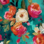 Bokebeve Watercolour Floral Peel And Stick Wallpaper Boho Vibrant Contact Pap.... Fixed Price $21.26.