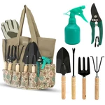 Scuddles 8-PIECE Garden Set With Bag, Stainless Steel Tools, Wooden Hand.... Fixed Price $45.20.