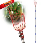 Donsail Fruit Picker Pole Tool With Basket Long Handle, 35-65", Red. Fixed Price $21.41.