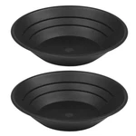 10" Black Plastic Gold Pan 2 Pack For Prospecting & Mining. Fixed Price $15.21.