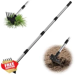 Ukiupop 30-60" Adjustable Weed Puller Tool 5-TINE Rake Garden Hoe. Fixed Price $40.99.