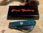 Frost Cutlery Green Pick Bone Little Hawkbill 2 3/4" Linerlock Knife F14478GJB. Fixed Price $14.98.
