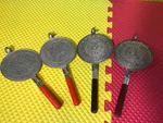Set Of 2 Vintage Nordic Ware Scandinavian Krumkake Iron 5" Round Plate & Handles. Fixed Price $29.99.