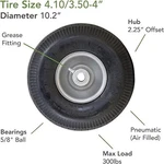 Marathon 4.10/3.50-4 Pneumatic Hand Truck Wheels 2.25 Offset 5/8 Bearings. Fixed Price $24.99.