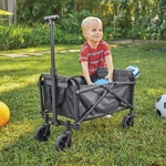 Seina Collapsible Utility Beach Wagon Cart, Black - Free Shipping. Fixed Price $36.95.