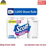 Scott 1000 Toilet Paper, 12 Rolls, 1,000 Sheets New. Fixed Price $15.00.