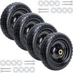 Asdfght Solid Rubber TIRES(4-PACK), 4.10/3.50-4 10IN-5/8IN, Black. Fixed Price $82.58.