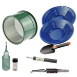 Blue Mini Gold Classifier Screen & Panning Kit 10" 8" Pans. Fixed Price $29.88.