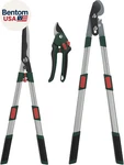 3-PIECE Garden Tool Set Bypass Lopper, Hedge Shears, Pruning With Teles. Fixed Price $97.71.