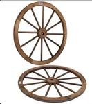 Vingli 30" Wagon Wheel Vintage Old Western Wooden For Yard Wall Decor. Fixed Price $40.00.