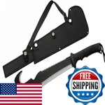 Szco Supplies 19.5 Hook And Sawback Ultimate Outdoor Survival Machete Nylon. Fixed Price $47.34.