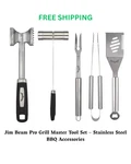 Jim Beam Pro Grill Master Tool Set Stainless Steel Bbq Accessories. Fixed Price $35.00.